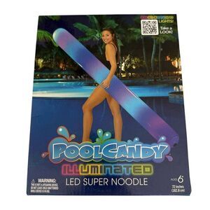 PoolCandy 72 In. Illuminated Giant Color Changing LED Super Pool Noodle Water